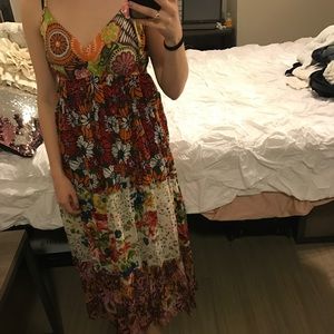 Long Patchwork Hippie Dress